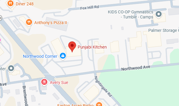 Punjabi Kitchen Easton PA Map Grid